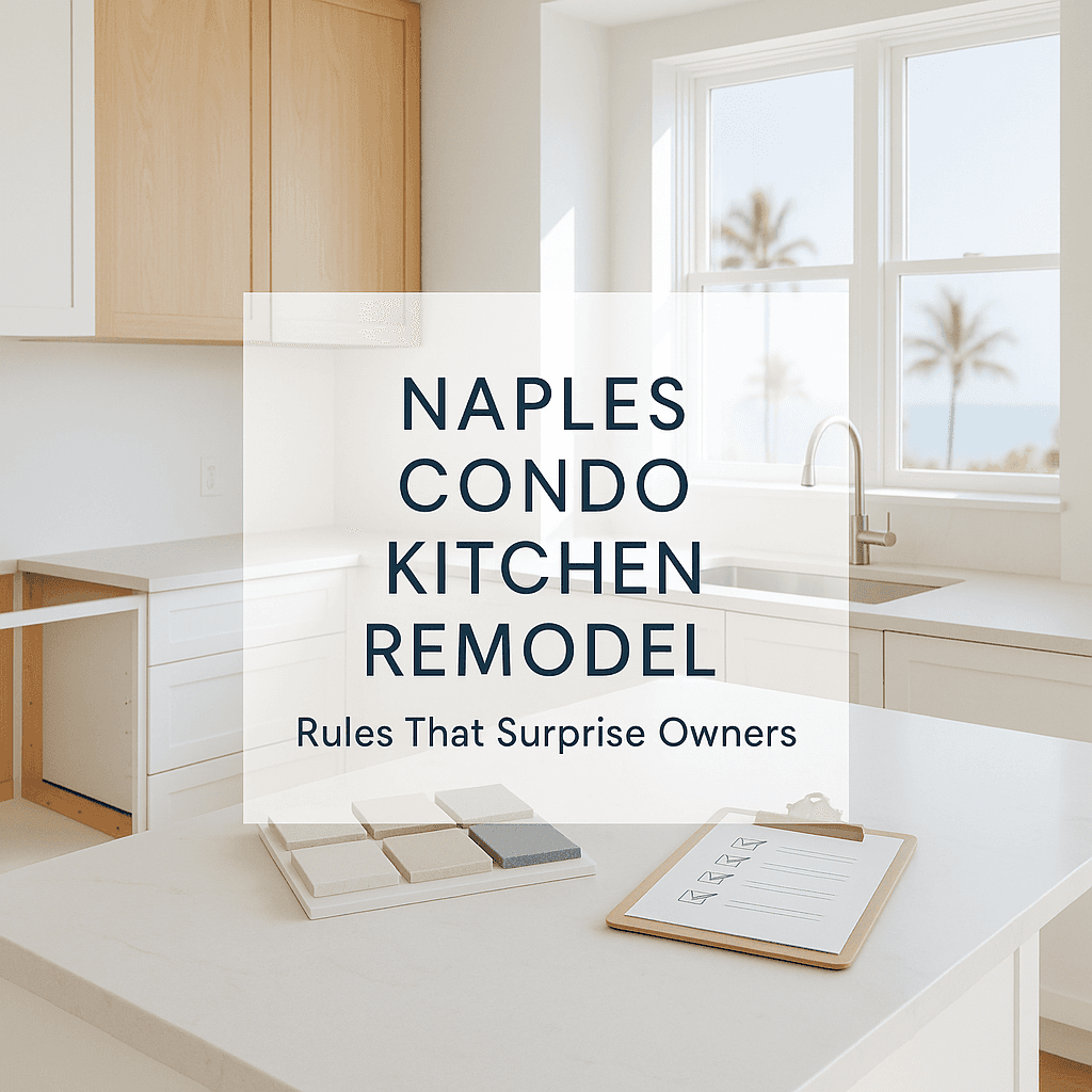 Naples Condo Kitchen Remodel: Rules That Surprise Owners
